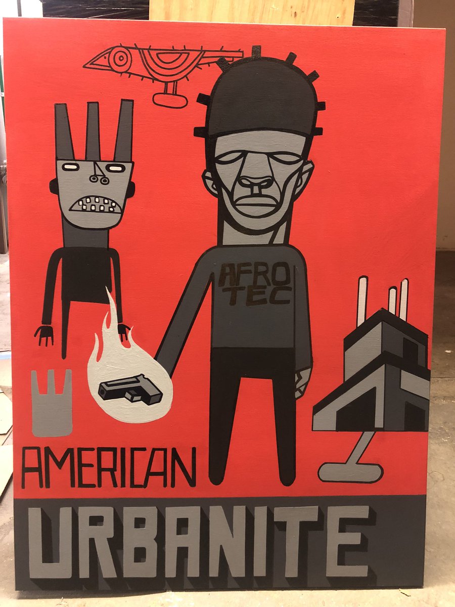 HaywoodRon's tweet photo. American Urbanite/acrylic on canvas  30xX40 https://t.co/YWrEXLJYM5