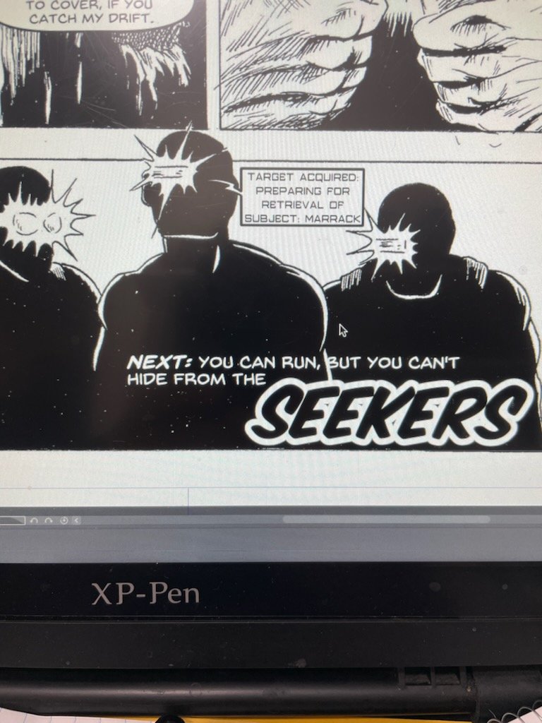 #makingcomics this holiday weekend Red has new story coming, PSB Volume 2 Issue 2 is in the works, HIT Squad coming soon. #AmazingActionComics #AmazingActionSunday #indiecomics