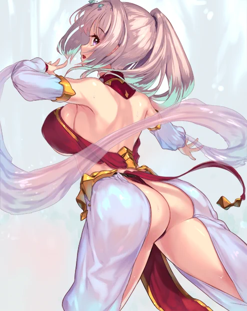 後ろから見た踊り子さんを描きました 