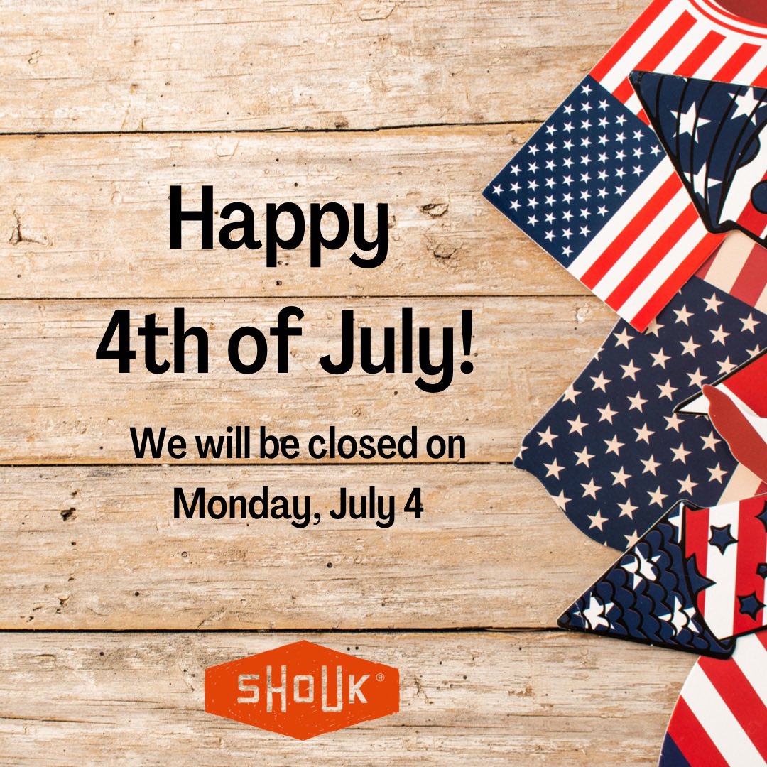 We hope you have a great July 4th holiday! We’re open today (Sunday) until 8 pm. We’ll see you all back on Tuesday, July 5th at our regular time!