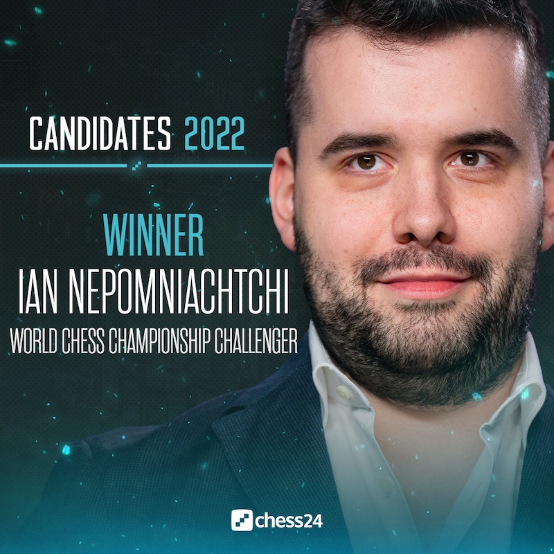 Ian Nepomniachtchi wins the Candidates 2022 with a round to spare