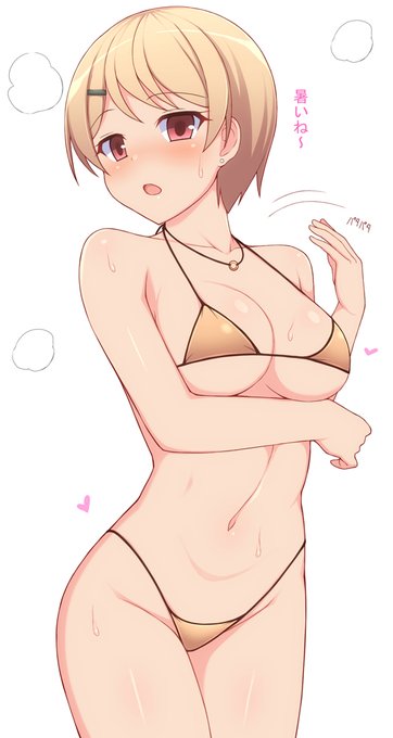 蒸し暑いので水着(オリジナル 