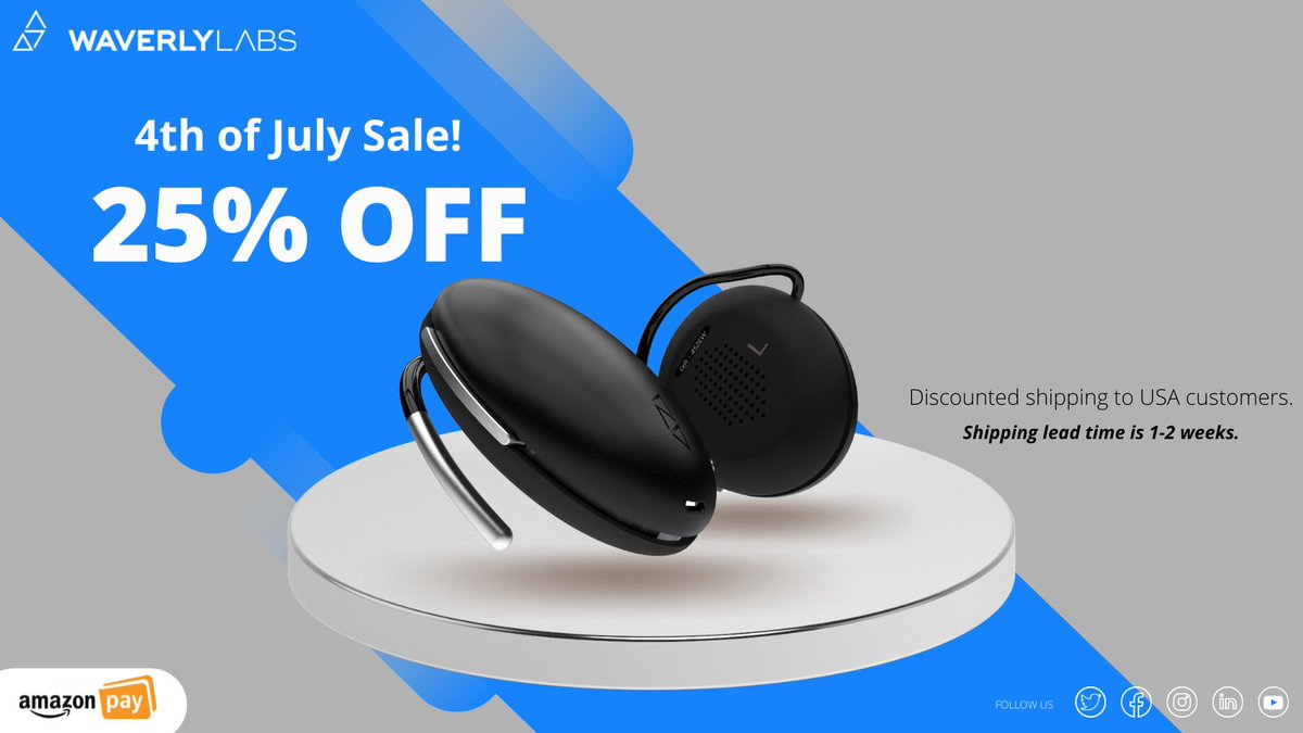 waverlylabsinc's tweet image. Enjoy a conversation that flows naturally and without any vital details getting lost in translation. 

Don&apos;t miss the chance to save 25% on Ambassador Interpreter and enjoy discounted shipping to USA customers.

#TechnologyToday
#Languages