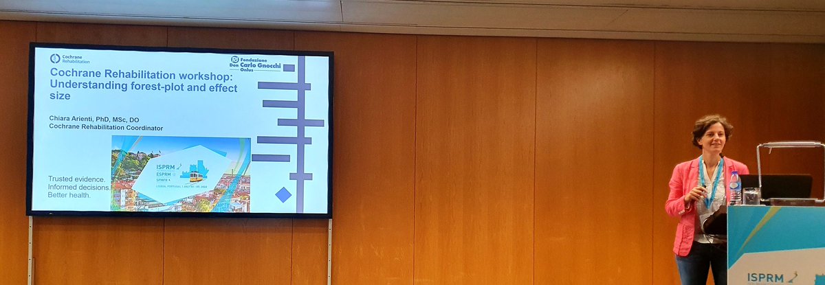 CarlotteK's tweet image. And @chiara_arienti explains #forestplot and #effectsize! #ISPRM2022