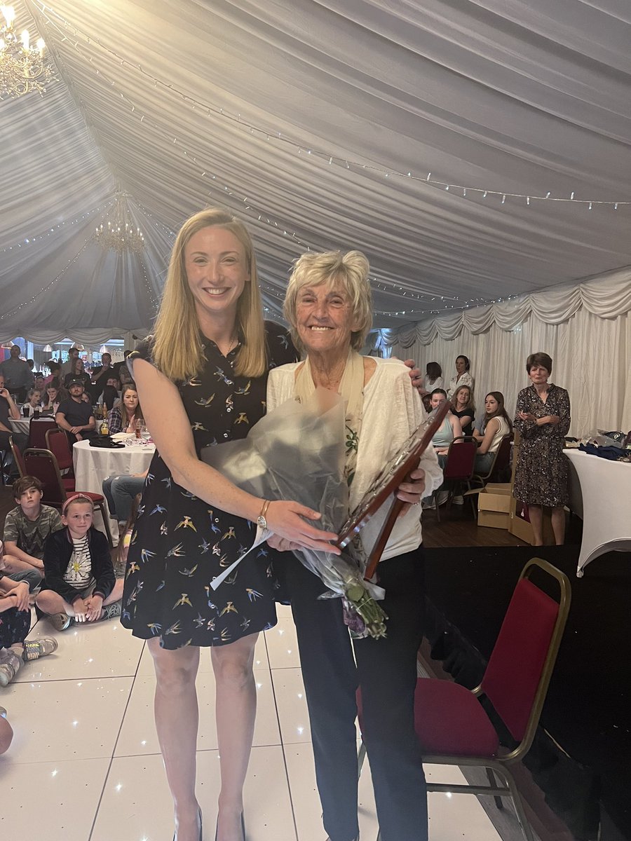 Massive thanks to our surprise visitor to our annual presentation event. @jadeyclarke President of our club and ex coach Jean Leigh so pleased to see you!