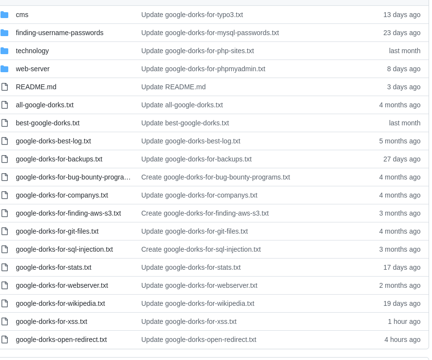 Useful Google Dorks for WebSecurity and Bug Bounty
github.com/Proviesec/goog…