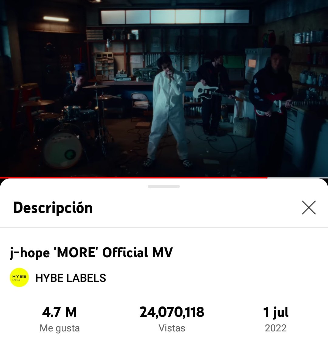 latamjhope's tweet photo. #jhopeLatamSquad
#MoreByjhope ha superado los 24M de reproducciones en YouTube!!
Sigamos con el STREAM!!!!
🔗https://t.co/9VyPPOsMvE
MORE IS HERE
#MOREToday #jhope #제이홉 #jhope_MORE #JackInTheBox https://t.co/O5CKctXgIO