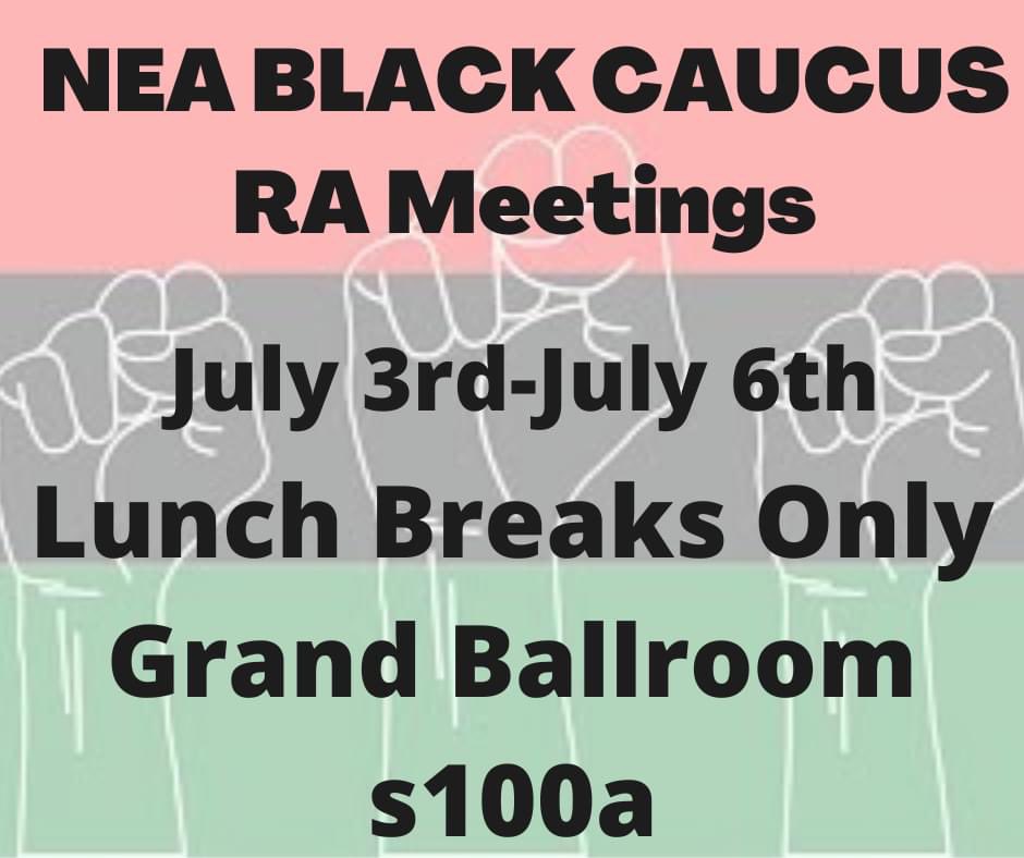 Family join us in Chicago our caucus meetings. #neablackcaucus2022
