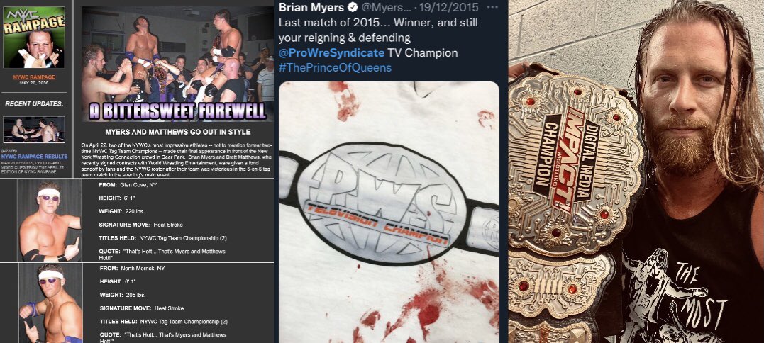 EoGWrestling's tweet photo. NEW POST
“When It Comes, It Comes: Brian Myers - The Most Professional Champion”
A celebration of @Myers_Wrestling’s #ImpactWrestling title win & previous title accomplishments in #WWE #TNA etc with @TheMattCardona @MajorWFPod @CGrimesWWE & others
Read: https://t.co/3H8xn1ULzo https://t.co/wtWmmk3eNT