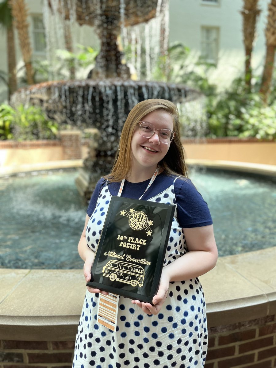 We have a National BETA Competition winner! 10th place Division II poetry <a href="/mynameismilli/">🍯Milli Kate🍯</a> <a href="/creekwoodhs/">Creek Wood HS</a> <a href="/DLWeeks83/">Danny L. Weeks, Ed.D.</a>