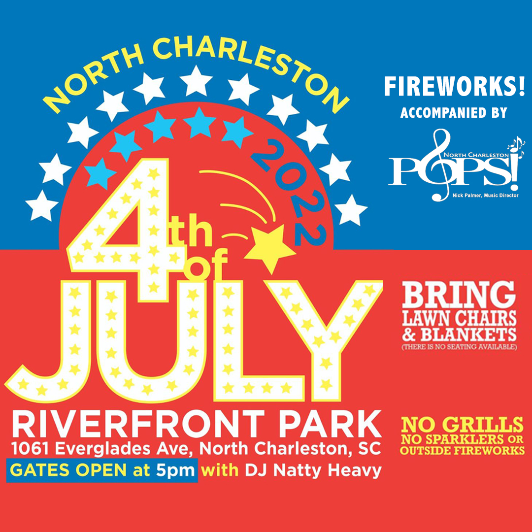 Have you figure out your plans for the 4th?  Hopefully, they involve joining the North Charleston POPS! and The City of North Charleston in celebrating the 4th of July at North Charleston's Riverfront park!
northcharleston.org/.../4th-of-jul…