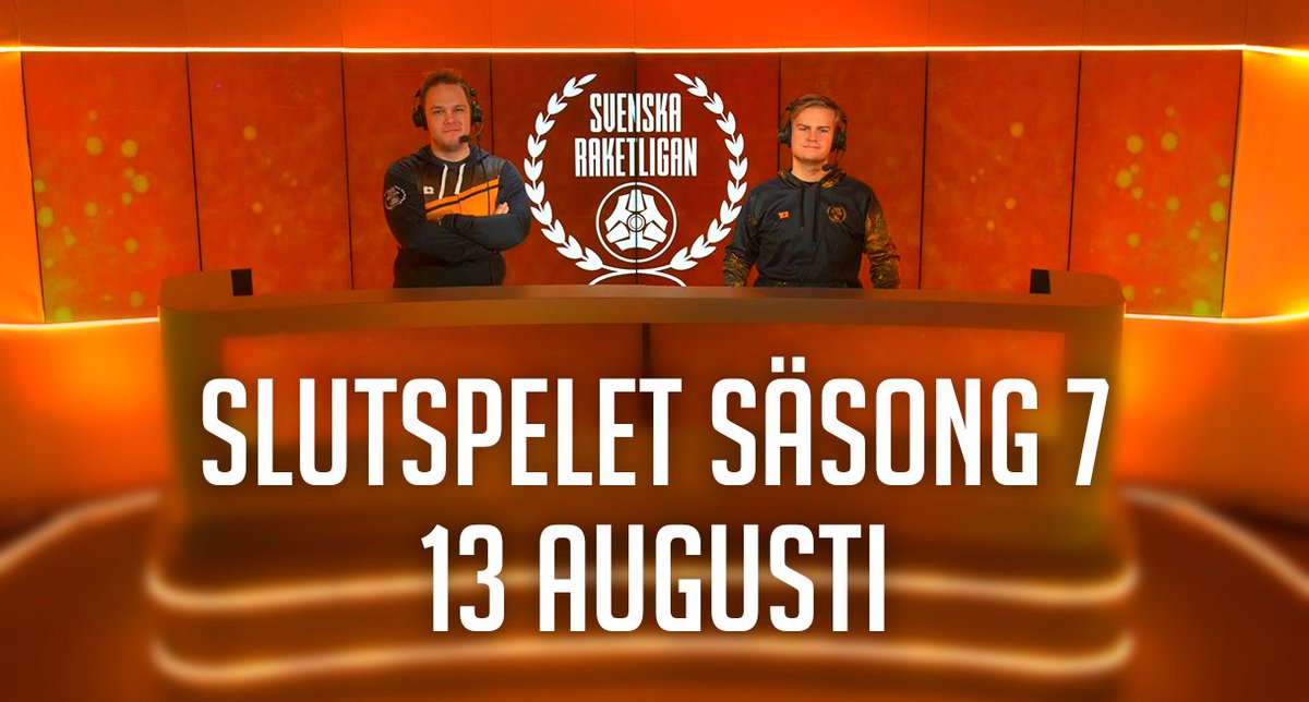 📣 SLUTSPELET SÄSONG 7 SPELAS 13 AUGUSTI📣 Det har äntligen blivit dags att tillkännage datum för slutspelet Säsong 7 av #SRL 13/8 spelas slutspelet som sänds från @qruxel där fyra lag tävlar om 30 000 SEK och mästartiteln i Sveriges nationella liga i Rocket League 🇸🇪🏆