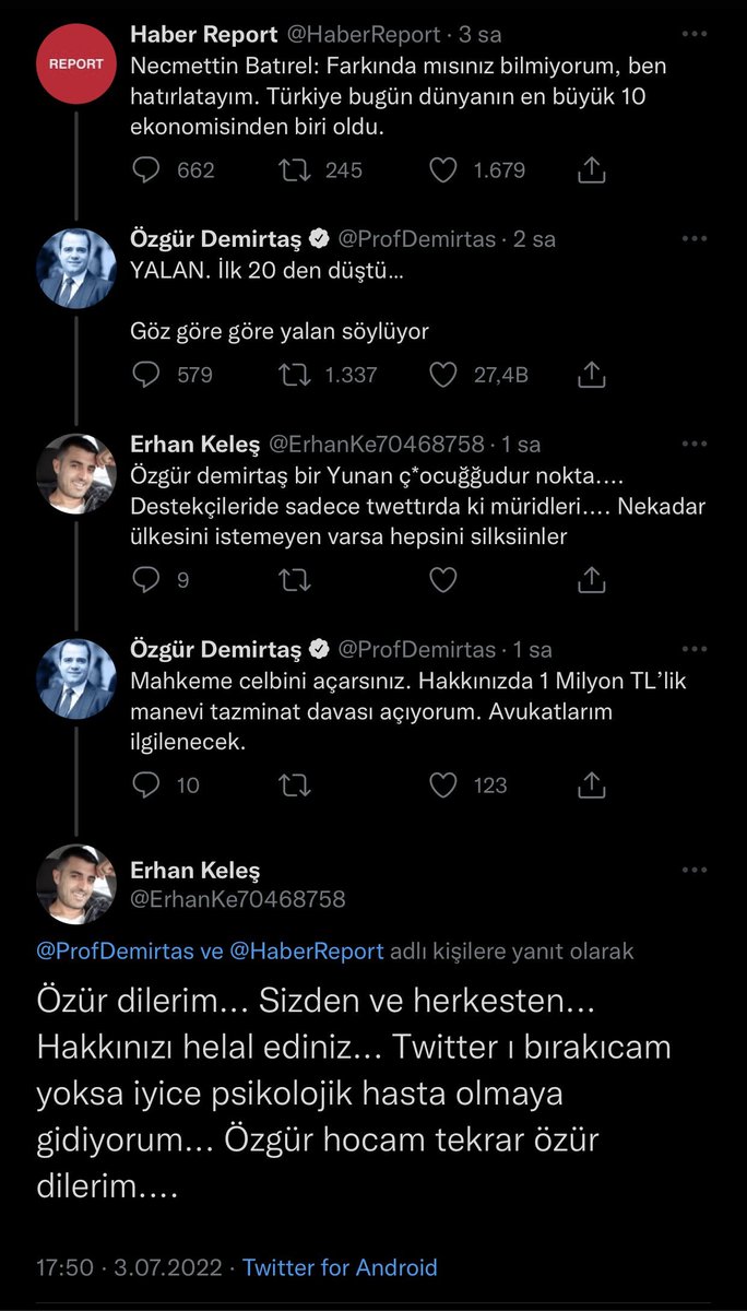 Özgür Demirtaş'ın yaptırdığı geri vites sosyal medyada gündem oldu.