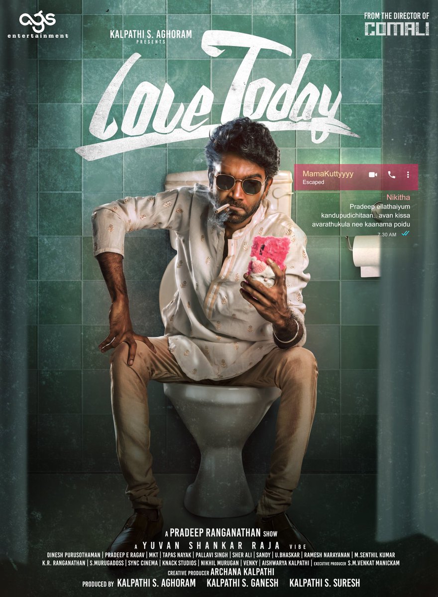 Pradeep Ranganathan (@pradeeponelife) on Twitter photo #LoveToday
Thanks to wonderful #Ags ❤️ for this movie.
Dedicating this movie to the girl who left me.
<a href="/Ags_production/">AGS Entertainment</a> #KalpathiSAghoram #KalpathiGanesh #KalpathiSuresh <a href="/thisisysr/">Raja yuvan</a> <a href="/archanakalpathi/">Archana Kalpathi</a> <a href="/aishkalpathi/">Aishwarya Kalpathi</a> <a href="/venkat_manickam/">S.m venkat manickam</a>
Wait for it :) #LoveToday
Thanks to wonderful #Ags ❤️ for this movie.
Dedicating this movie to the girl who left me.
<a href="/Ags_production/">AGS Entertainment</a> #KalpathiSAghoram #KalpathiGanesh #KalpathiSuresh <a href="/thisisysr/">Raja yuvan</a> <a href="/archanakalpathi/">Archana Kalpathi</a> <a href="/aishkalpathi/">Aishwarya Kalpathi</a> <a href="/venkat_manickam/">S.m venkat manickam</a>
Wait for it :)