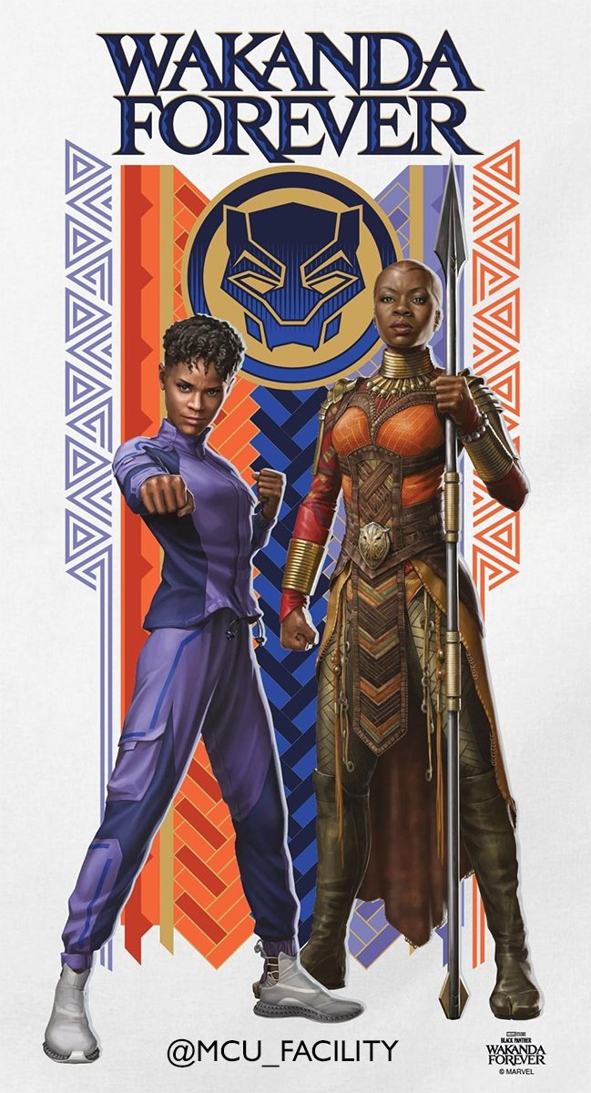 📸Saiu!!Foi divulgada mais uma imagem promocional de #BlackPantherWakandaForever dando um novo vislumbre a Okoye e Shuri !
