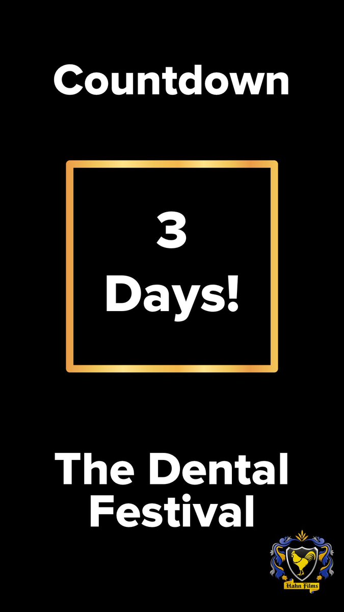 hahnfilms's tweet photo. 3 days until @DentalFestival_ begins! #dentaltank #hahnfilmsnj https://t.co/lesGSdvSfL