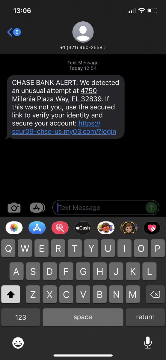 atlChefP's tweet photo. @Chase is this legit? https://t.co/F3LqM6kPBb