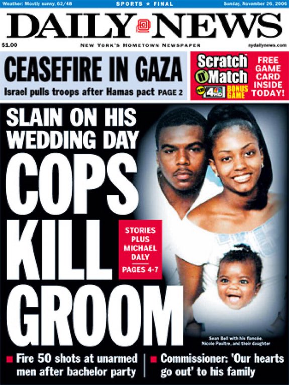 marindatanow's tweet image. On his wedding day. Slain by police. #SeanBell