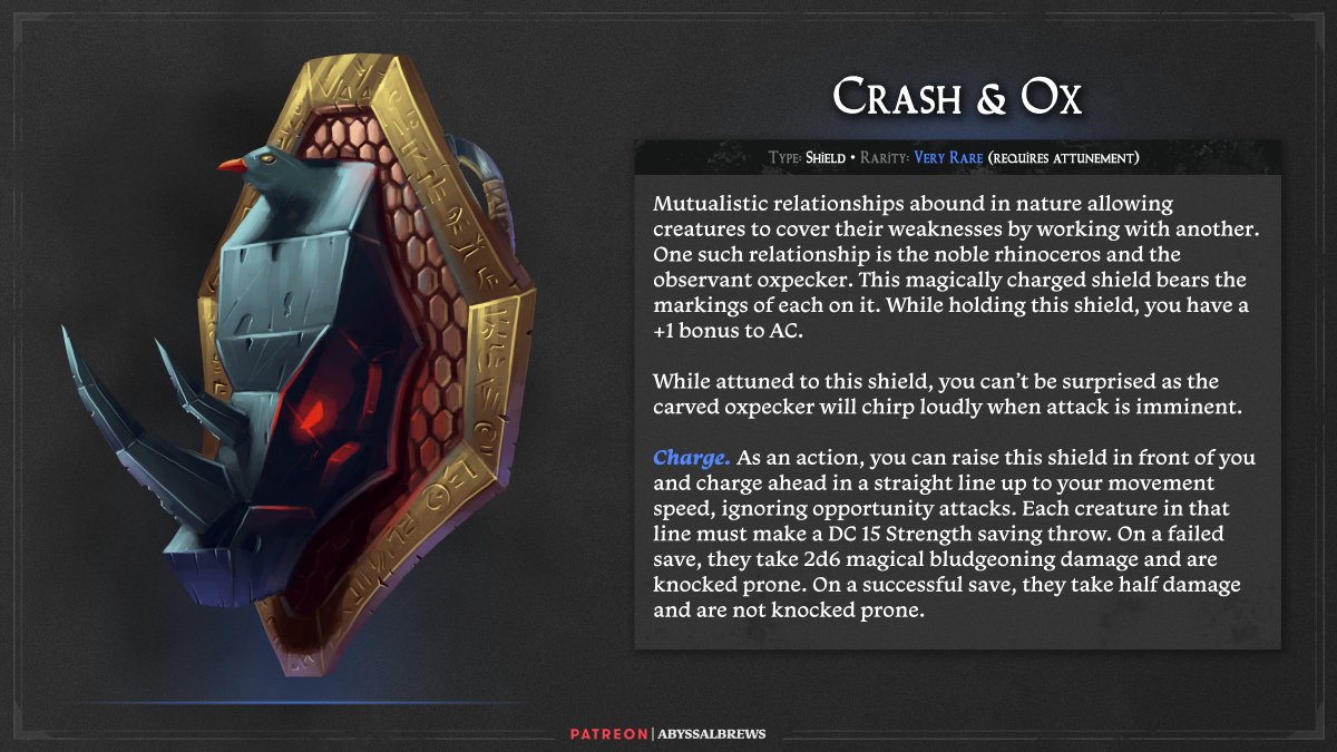 AbyssalBrews's tweet photo. Hey there #selfpromosaturday 

AbyssalBrews is a team of two making fully illustrated magic items, subclasses, creatures, and more for #DnD 5E 

Check out some of our offerings below and toss a follow if you dig them. https://t.co/bzdCHOEkGi