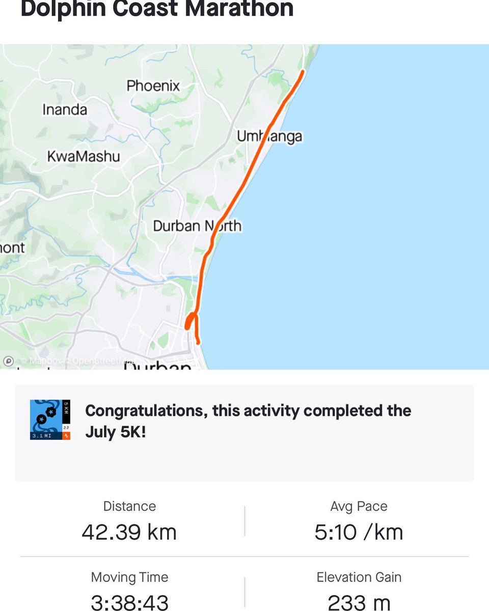 thabso_m's tweet photo. Dolphin Coast Marathon done and dusted. Personal Best Marathon in the bag! Comrades C Seeding secured πΌ
#PBSmashed
#Marathon
#RoadtoComrades2022
@waterfallcityac https://t.co/HE8BCxyMem