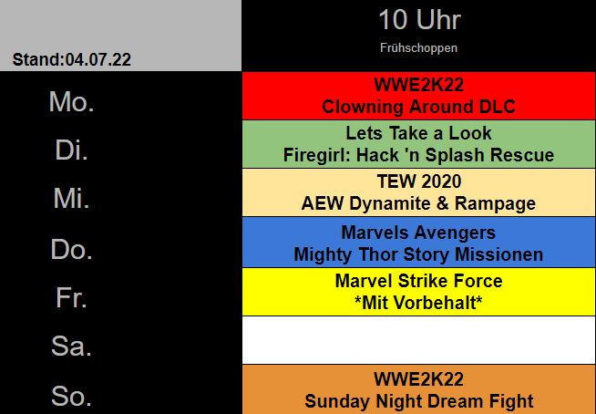 YT_Screwjob's tweet photo. Volles Programm. Zuerst der #WWE2K22 #ClowningAround DLC. #Firegirl bekommt etwas Spotlight. #TEW2020 mit #AEWDynamite & #AEWRampage sowie der #MarvelsAvengers DLC zur mächtigen Thor sind dabei. #MSF vielleicht, je nachdem ob BlueStacks läuft & zum Abschluss #SNDF
#YouTube https://t.co/o3etIVoUWd