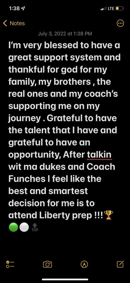 Blessed and Thank god from the man above , I’m on a Mission and I’m 300% Committed to Liberty Prep Let’s try win this natty again 🏆🟢<a href="/CoachFunch/">Paul Funches</a> @LPSA_FREEDMEN #Blessed #Committed