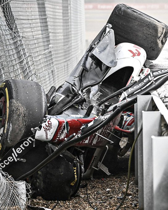 6ayaraAircraft's tweet photo. Today the halo, which was introduced in 2018, saved 2 more lives. 2018, Spa, Charles leclerc. 2020, Sakhir, Romain Grosjean. 2021, Monza, Lewis Hamilton. 2022, Silverstone, Roy nissany, Guanyu Zhou. without the halo these drivers' crashes would have been lethal or fatal. https://t.co/WBOfF3CINh