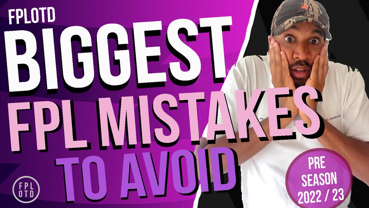 FPLOFTHEDAY's tweet photo. WE ARE OFFICALLY BACK! 🎉🎉🎉
We kick off the 2022/23 season with... 

🚨 THE 10 BIGGEST FPL MISTAKES TO AVOID 

📽️ https://t.co/ntlpktGRGo

So excited and happy to be back with you all! PLEASE share and help me get off to a good start😉🖤💜📽️ #FPLOTD https://t.co/h9Fpu3gv6t
