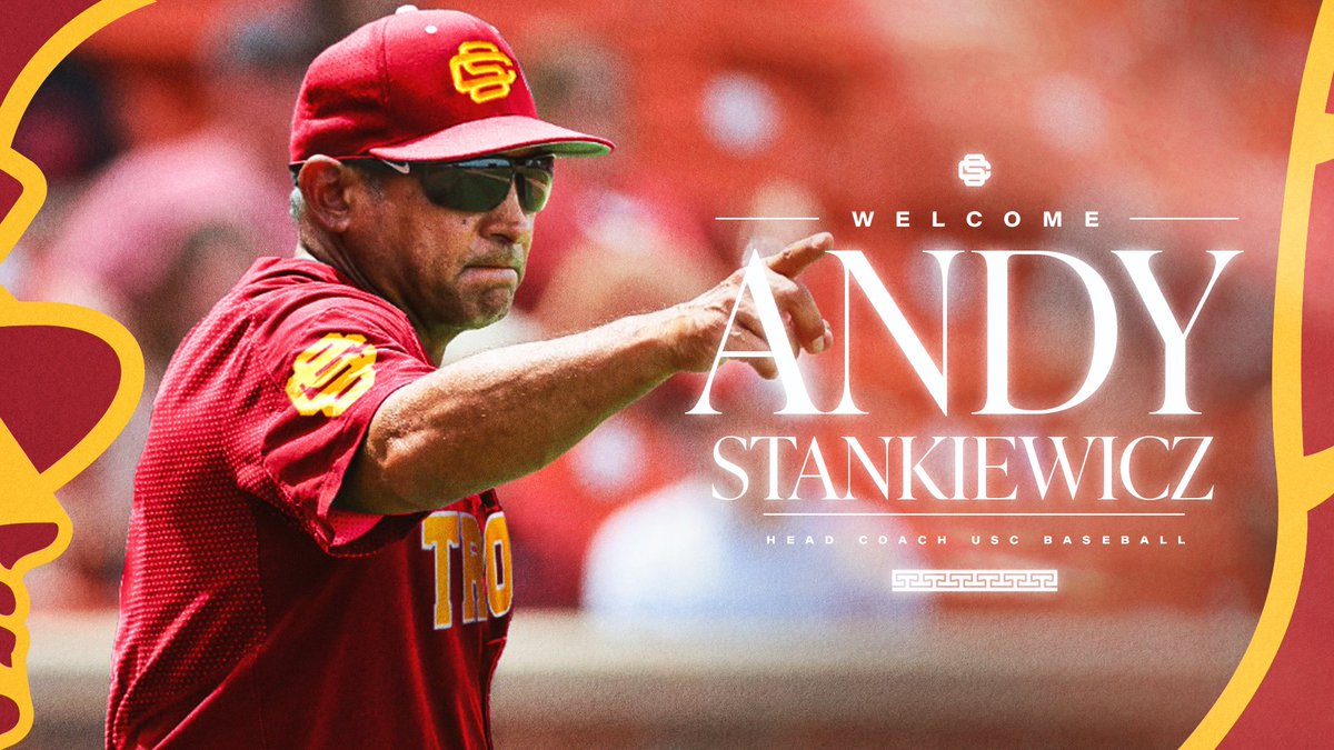 One of the most respected names in college baseball will lead USC into a new era! 🙌⚾️👏

Please welcome Head Coach Andy Stankiewicz to the Trojan Family! 👏 #FightOn