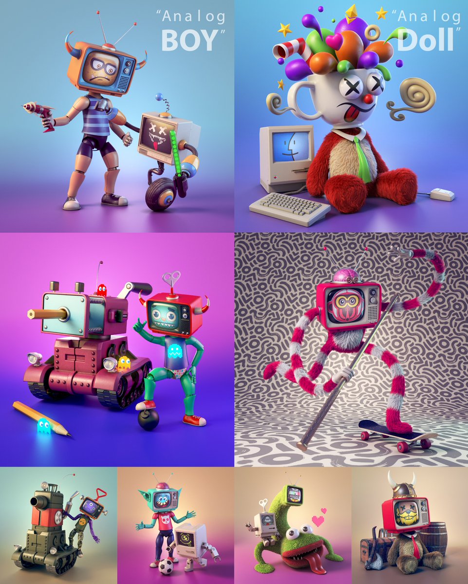 "Analog Boy &amp; Doll" memories of childhood TV
on <a href="/opensea/">OpenSea</a>📺👾👾👾
Let's have fun together.

opensea.io/collection/ana…

opensea.io/collection/ana…

#NFT #NFTCommunity #NFTdrop #nftart #OpenSeaNTF #NFTartists #Polygon #NFTJPN