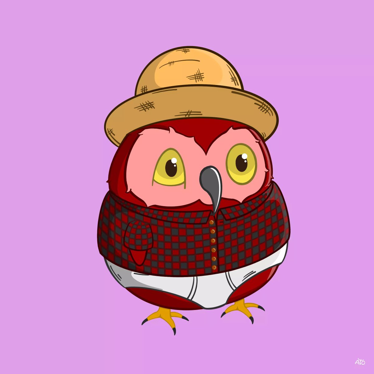 AlgoBorbs's tweet photo. Had to grab a big ol' Hoot from @AOWLs_HootGang 
He'll fit right in with his plushy round BORB friends
#BHG #AlgoNFT https://t.co/DsinFPDxuZ