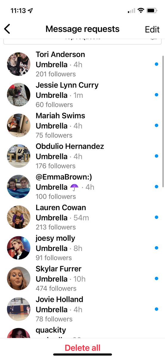 I never though I’d have so many Umbrella DMs on Instagram in my life😂