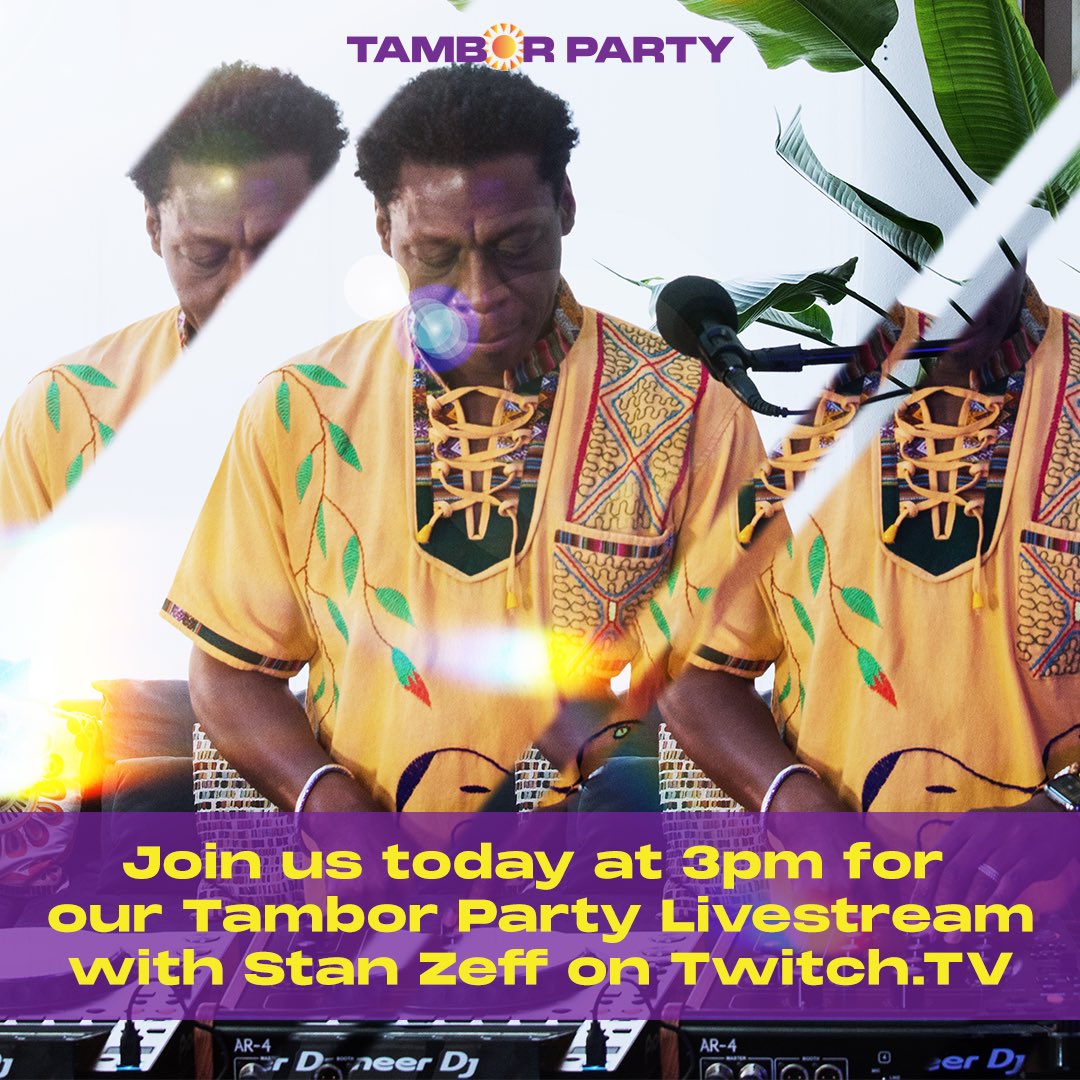 Join us every Sunday at 3pm for our weekly Tambor Party Livestream on Twitch.tv
•
Over 3 hours of the best #afrohousemusic from around the globe, hosted by Tambor Party Founder #StanZeff 
•
m.twitch.tv/tamborparty?de…
•
See ya soon!