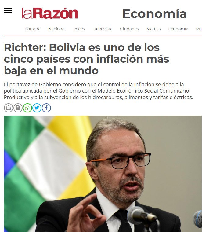 Camarada On Twitter Rt Eespanolisto Bolivia Tiene La Inflaci N