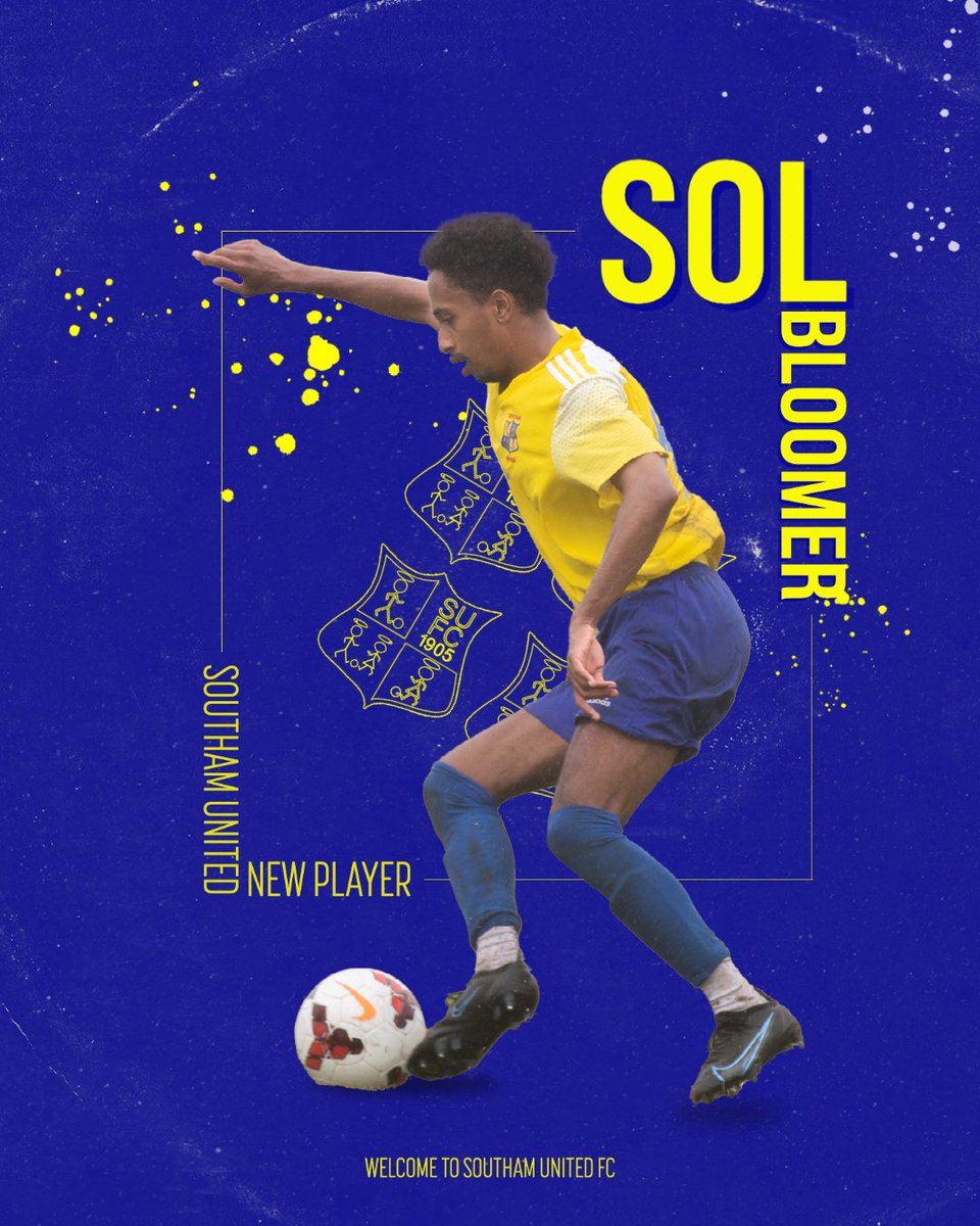 ✍️The club is happy to announce the addition of <a href="/Sol_Bloomer/">Sol Bloomer</a> to the squad for the 2022/23 season! 🔥

The wide forward comes to Southam United as a former Leamington FC player and will help bolster an already exciting attacking threat.

Welcome to the club Sol! 💛💙