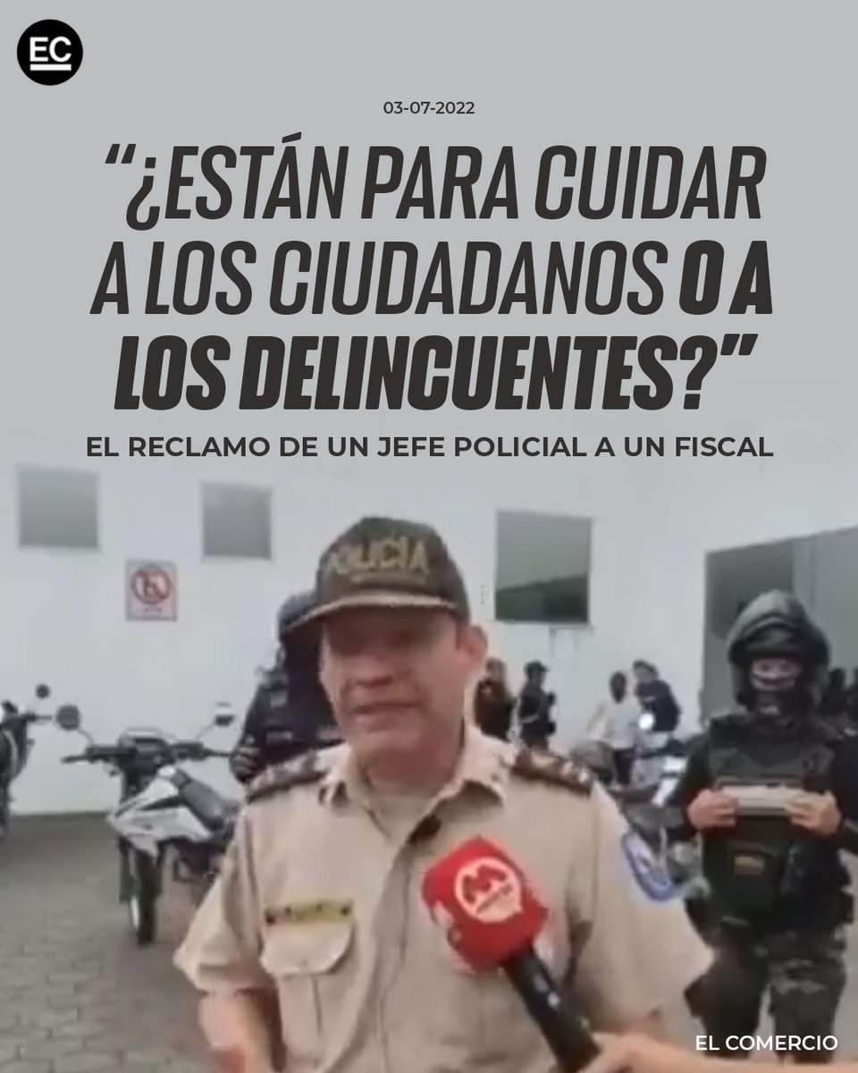 elcomerciocom's tweet photo. El reclamo de un jefe policial de #Quevedo se volvió viral. #Video » https://t.co/ESaSvmrD9I https://t.co/0Ivk7whwNN
