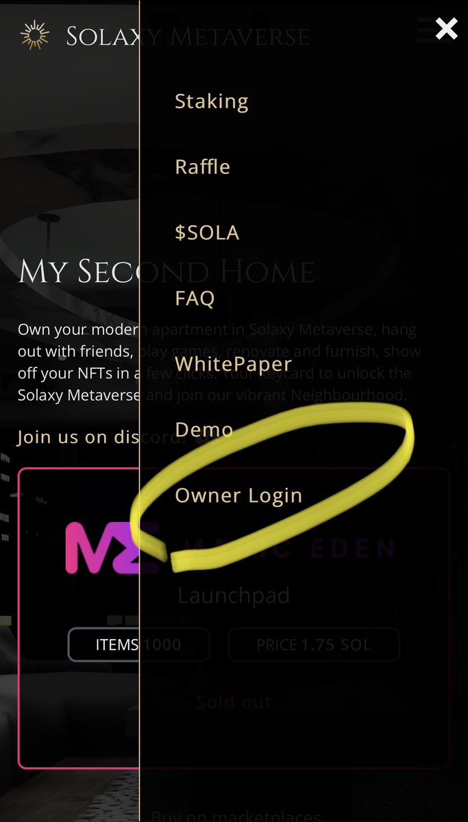 SolaxyMetaverse's tweet image. We’ve just launched Owners’ Login 🔑. Among first of the few metaverse projects that allow holders to save &amp;amp; load their custom decorations. Come check it out !
