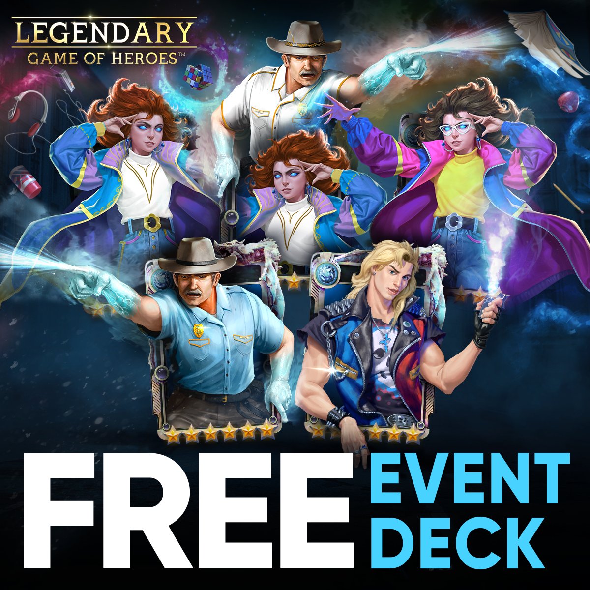 🚨FREE EVENT DECK 🚨

We have a totally tubular 🏄🏼 offer for returning Citizens of Korelis🛡

Get all of the details here: facebook.com/LegendaryGameO…

#legendary #legendarygameofheroes #lgoh #f2p #event #freeoffer #playnow #mobilegame #80sthemed #partyon #totallyrad #farout