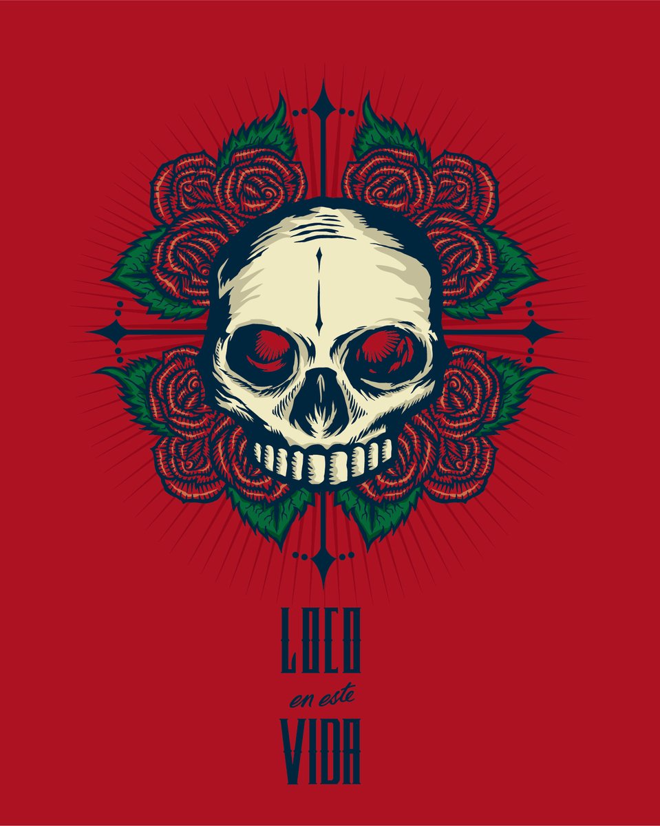 Henryloco559's tweet photo. Kept at it with this one. Adding depth to the skull with a second color and changing the font at the bottom (Vida)
Kind of making it look more like a cross. #locoatfua #fresnoundergroundart #locoenestavida #skullart #diadelosmuertos https://t.co/ihrBfehFUp