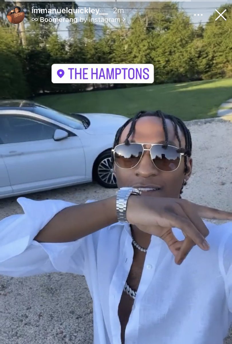 Donovan Mitchell and Immanuel Quickley in the Hamptons 👀 #Knicks