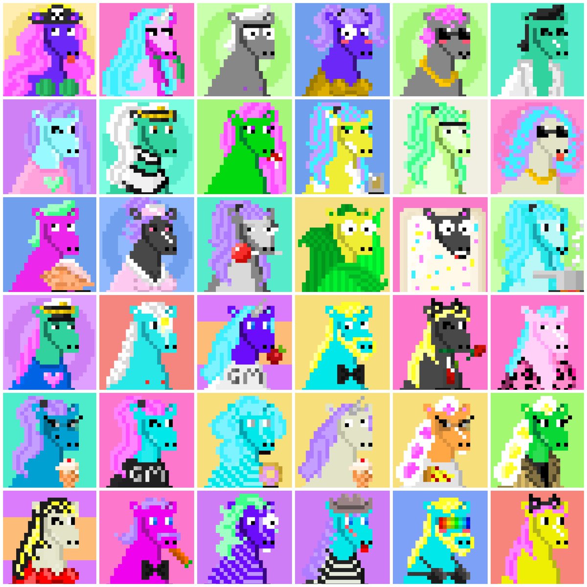 TsunamiAlgo's tweet photo. So thankful for @thurstober and all of her silly horses. Just sitting here admiring my collection, while racing them for $OATS! 

Did you know you can 1-1 race someone else? It's the perfect coin flip decision maker. 

You can also run 4 player races. The utility is unbelievable! https://t.co/vDeP9aVNRV