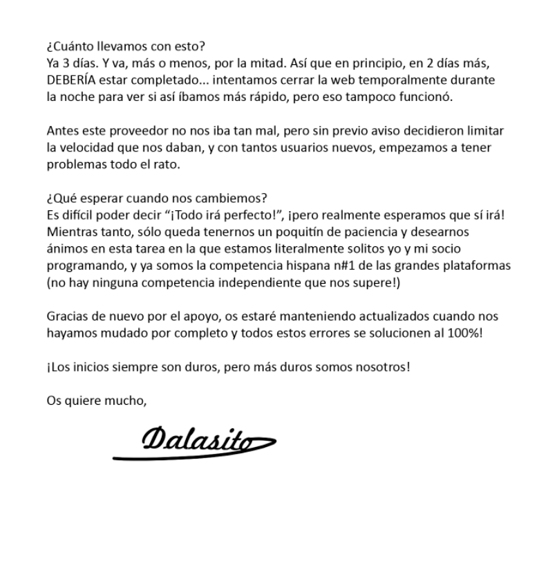 stardeos's tweet photo. Mensaje de nuestro CEO, @DalasReview 
Se os quiere mucho 🥰🎉💕 https://t.co/h9wXwcFwb7