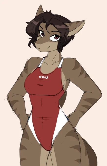 I've made a new shark girl character. Her name is June, and she's on the swim team! 