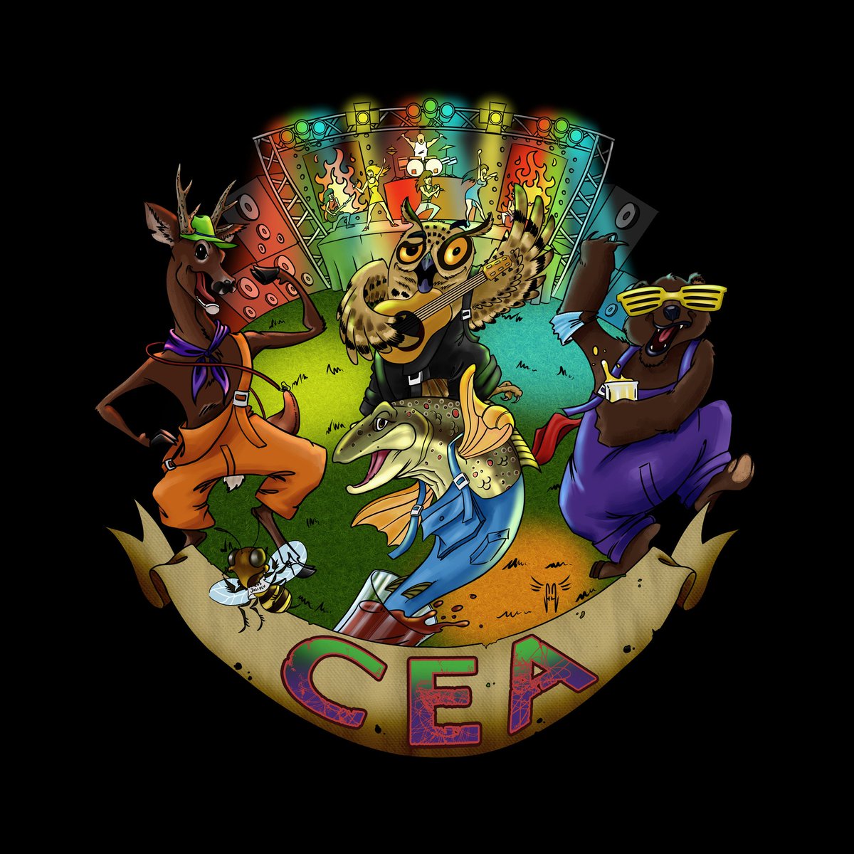 AlfredoCea's tweet photo. Nuevo dibujo para las camisetas de las fiestas de Cea, que después de dos años, la ocasión lo merece.
#dibujo #drawing #ilustracion #illustration #diseñografico #graphicdesign #digitalpainting #cea #cealeon #animales #animals #fiesta #party https://t.co/PlCXFPe5fU