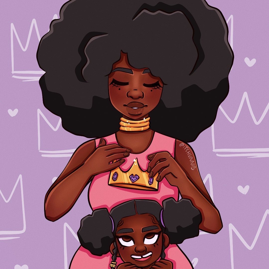 Happy National Crown Day
Aka
Creating a Respectful and Open World for Natural Hair and Black Hair Independence Day 👑 

Still only passed in 17 states so far, let’s reach for more!#PassTheCROWN  #TheCROWNAct
.
.
#blackartwork #naturalhairart #drawingwhileblack #blackillustrators
