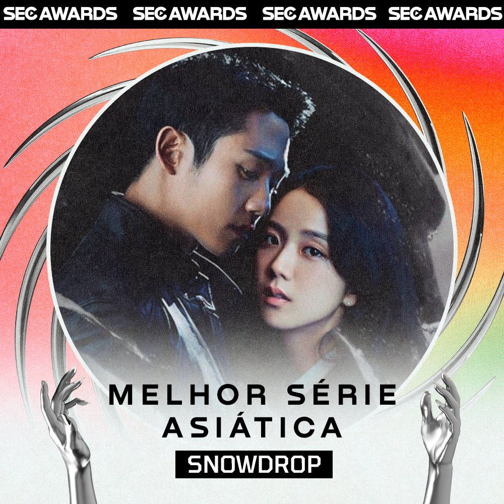 Kim Jisoo won 2 awards at this year’s #SECawards for the categories below:

•Best Asian Series for #Snowdrop 
•Best Feature in Asian Series

Congratulations to our Actress Jisoo! We are extremely proud of you.  @BLACKPINK #JISOO 
 #SECAwardsDay