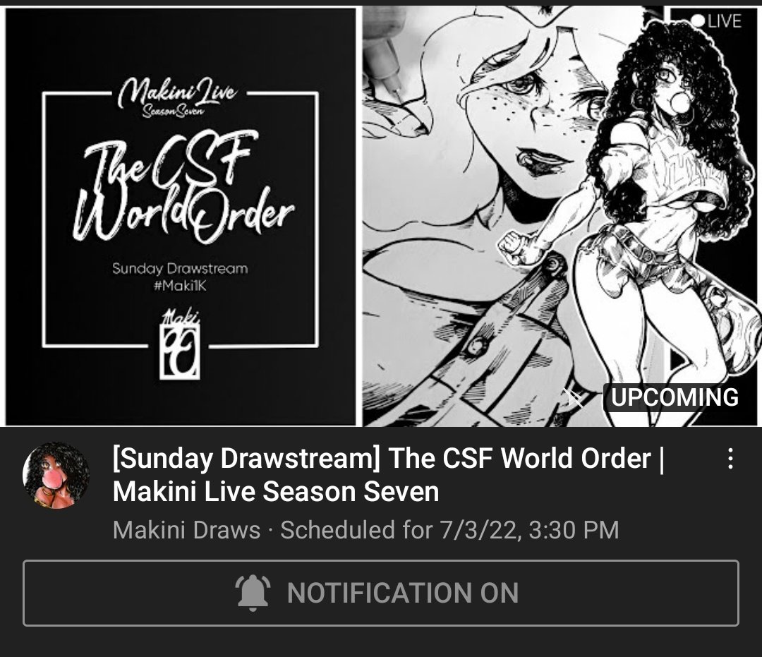 GNinjuh's tweet photo. ✒#MakiniDraws🖼 🔴LIVE SEASON 7 EP 03 
[#SundayDrawStream] #TheCSFWorldOrder 

#TheCSFNation 
@Makini1990
@MadsMamaBear 
@RoseMQueen1
@BLofDixDivision
#MDasterdly
@MegatronDarth
@riotkitty1
@MagitekMags
@GNinjuh
Welcomes YOU 😁
#CSFNation
https://t.co/DgXq3MNtyJ https://t.co/bkQFZgjlvM