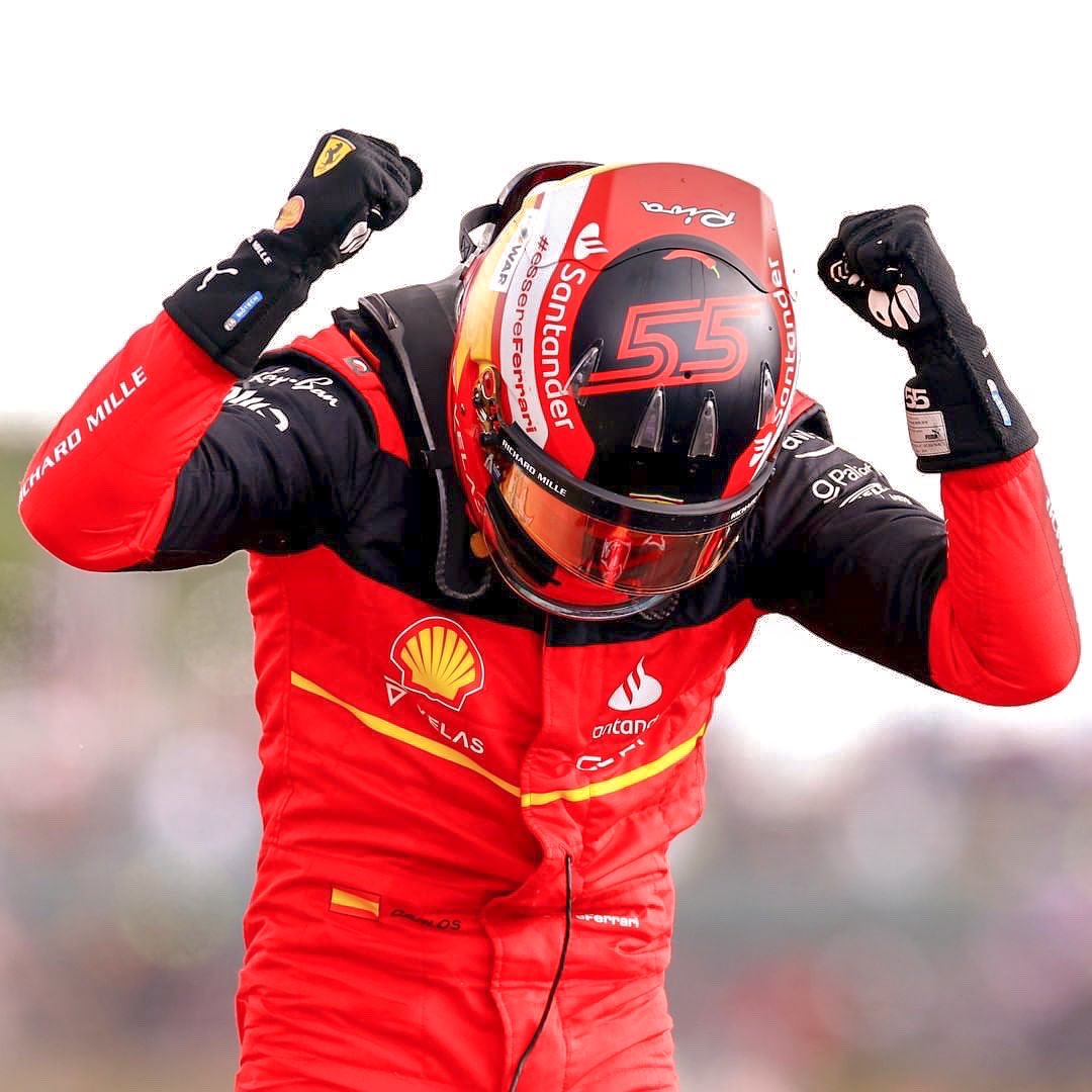 Carlossainz55's tweet photo. 🤩 What a race… first win in F1 and with @ScuderiaFerrari!! Thank you all for your unconditional support. Let's keep fighting!!! 💪🏼💪🏼

-
#essereFerrari
#Carlossainz https://t.co/qOguIq7rIh