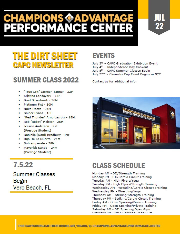 Our Graduation Event begins tonight at 6pm at the PC. Hope to see you there.

And here is the July Newsletter.