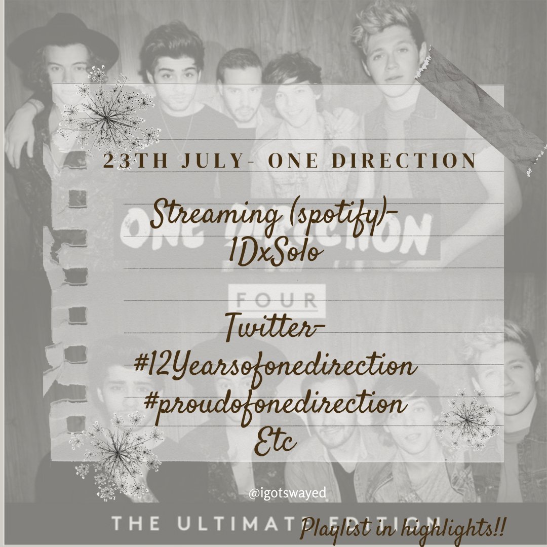 igotswayed's tweet photo. Playlist link:
https://t.co/3xBfKifrxw
#12Yearsofonedirection #onedirection #proudofonedirection #proudof1D https://t.co/TdUowlOj6O